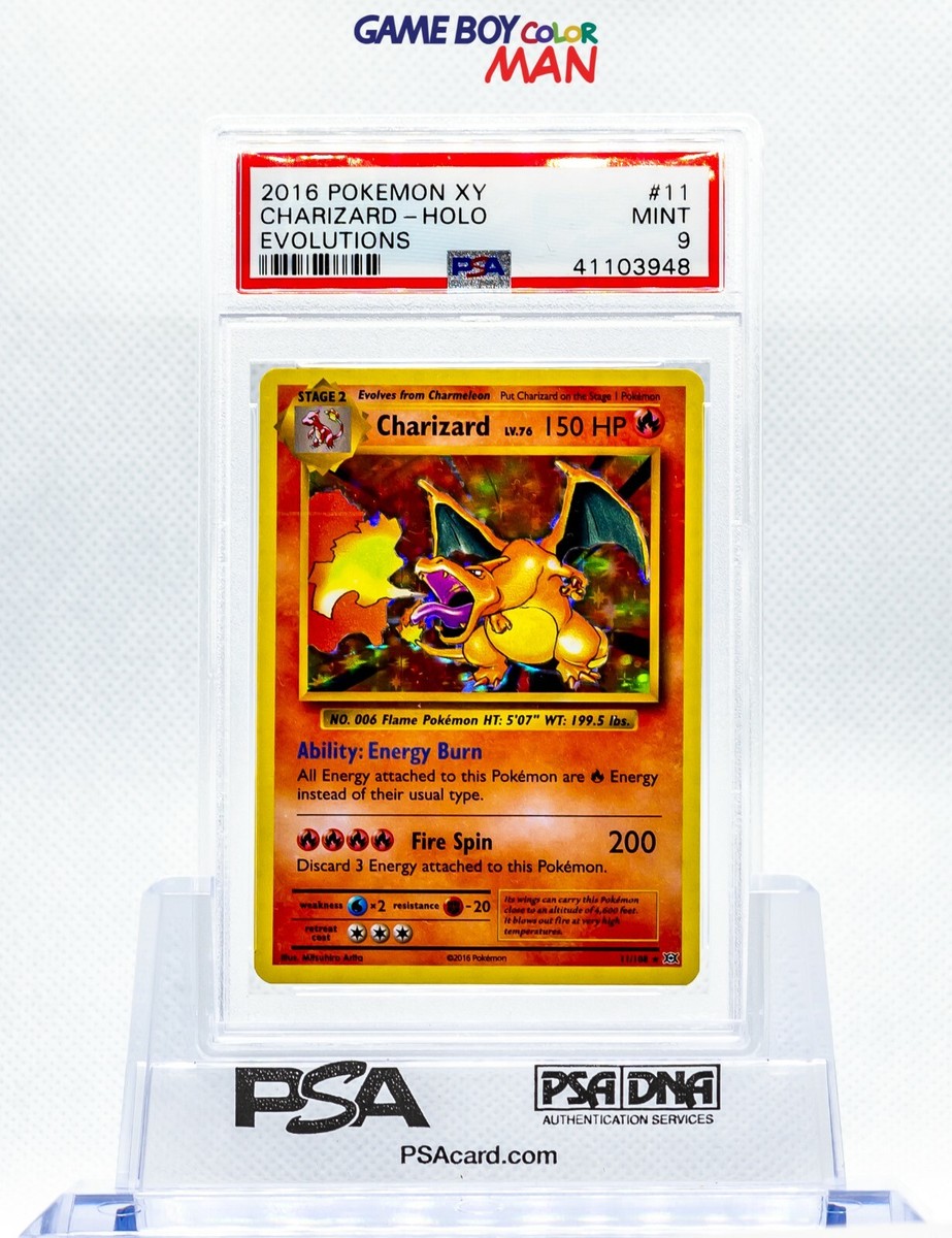 2016 POKEMON TCG XY EVOLUTIONS CHARIZARD HOLO PSA 9 NEAR MINT #11