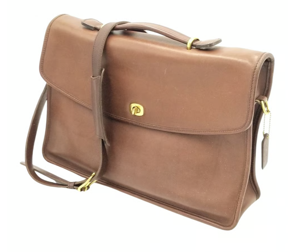 Coach 5365 Vintage Lexington Saddle Brown Leather Turnlock