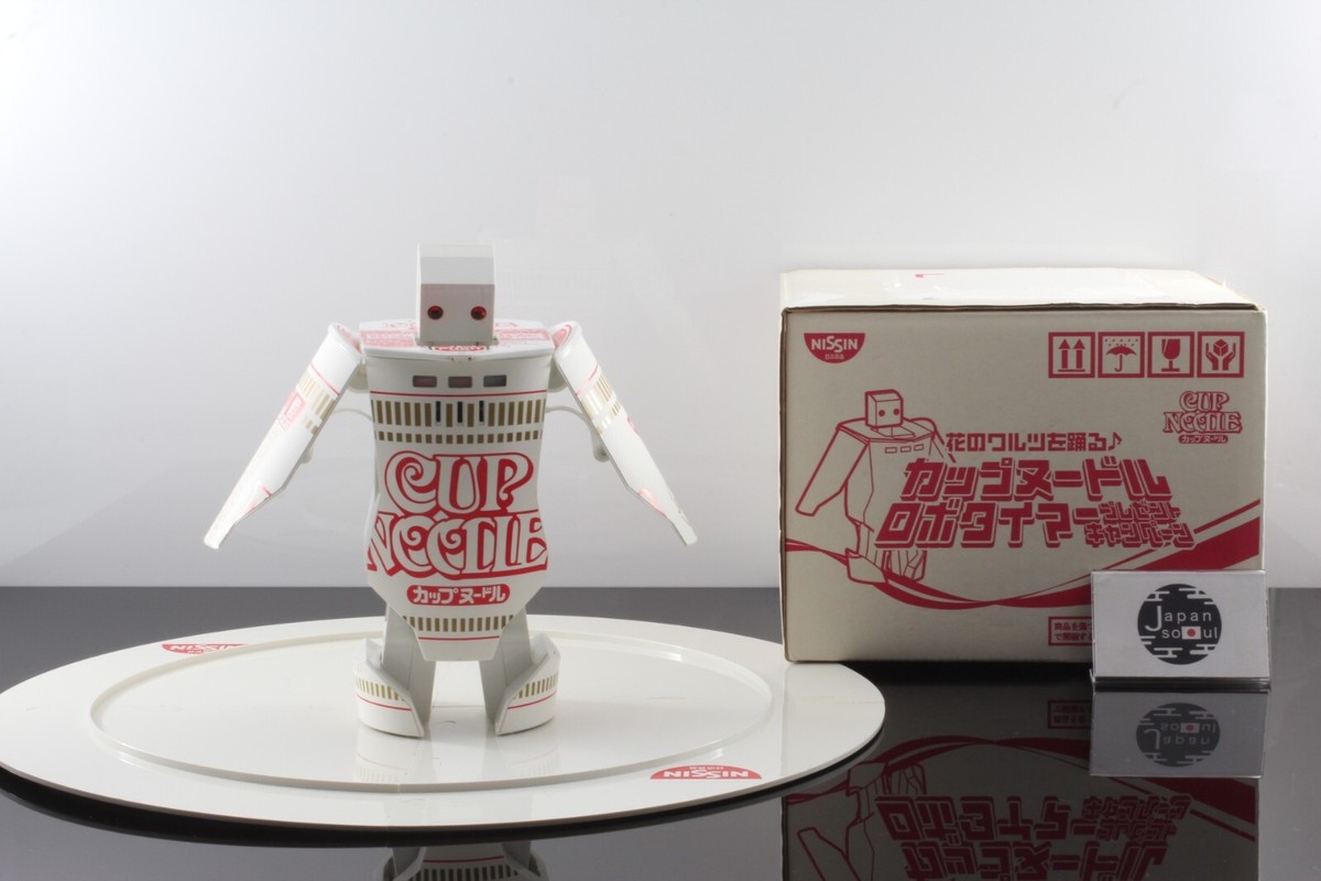 Nissin Cup Noodle ROBO TIMER Waltz Flowers Dance Robot Figure From