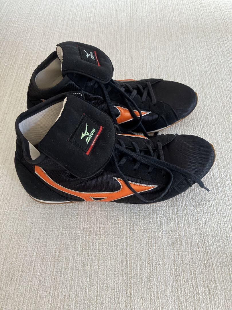 MIZUNO Boxing Shoes Black Orange US8.5 ( 26.5cm ) Used Japan | eBay