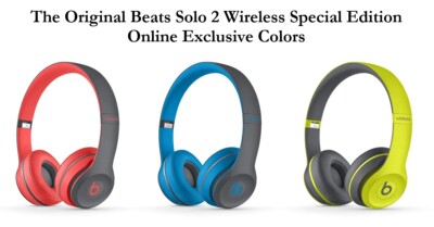 BEATS BY DR. DRE SOLO 2 WIRELESS ON-EAR HEADPHONES W. POP COLORS