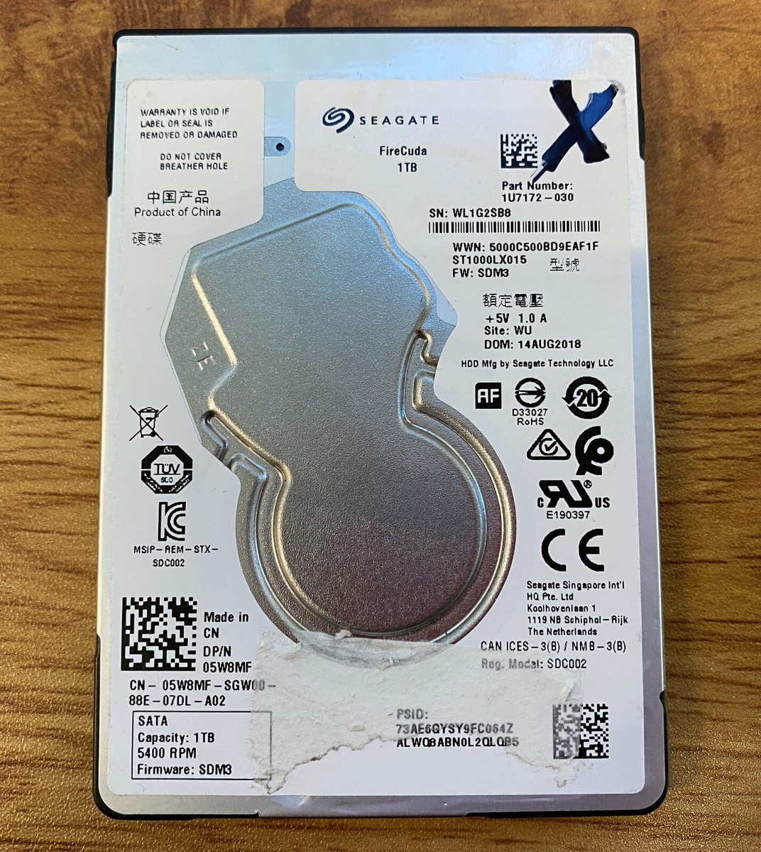SEAGATE FireCuda 1TB 2.5