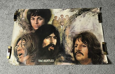 RARE Beatles 1975 Minerva Jørn Beinkamp Large Poster Vintage 1970s