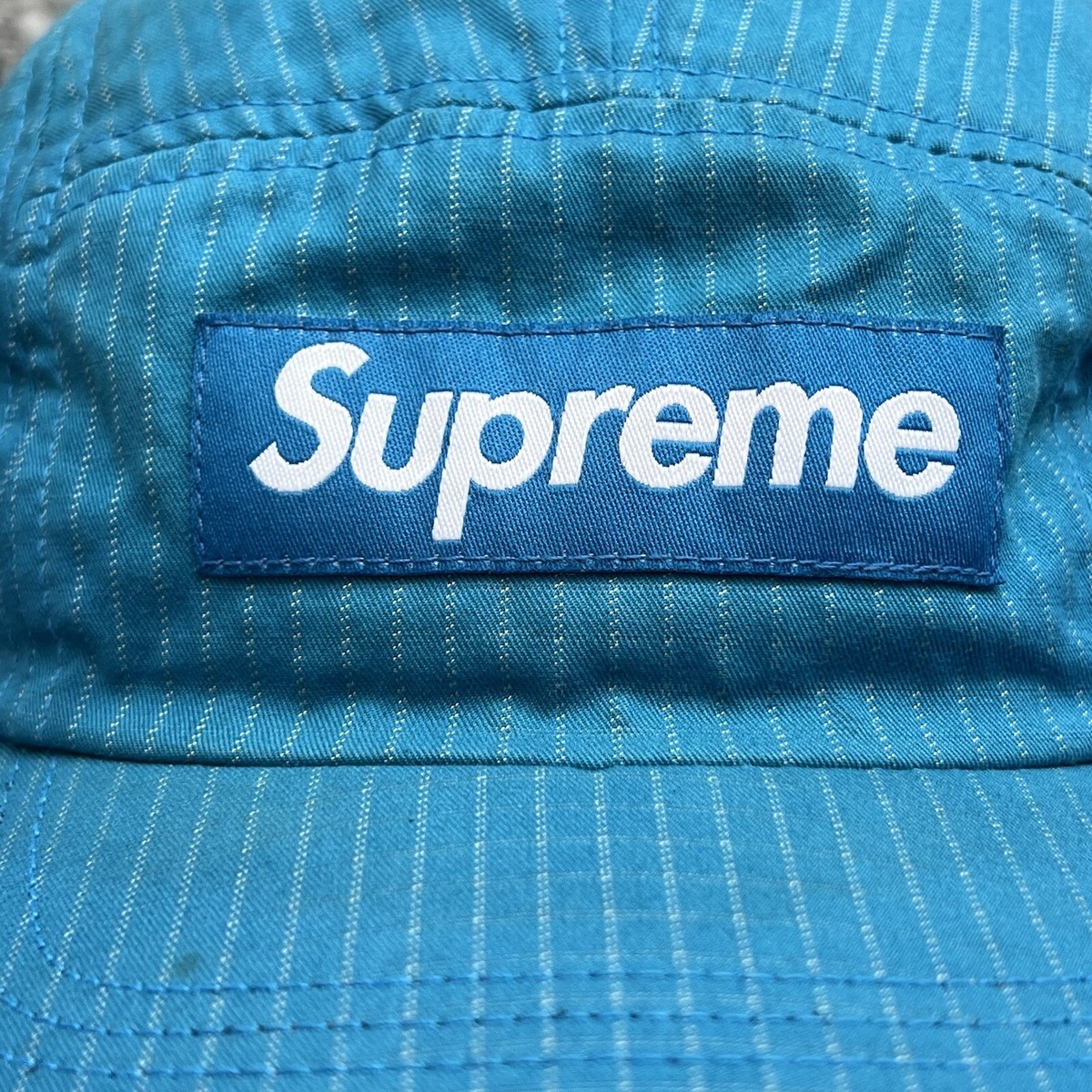Supreme Blue Ripstop Grid Camp Cap FW'17 | eBay