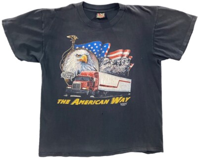 Vintage 1992 Truckers Only 3D Emblem T-Shirt Harley Davidson 90s