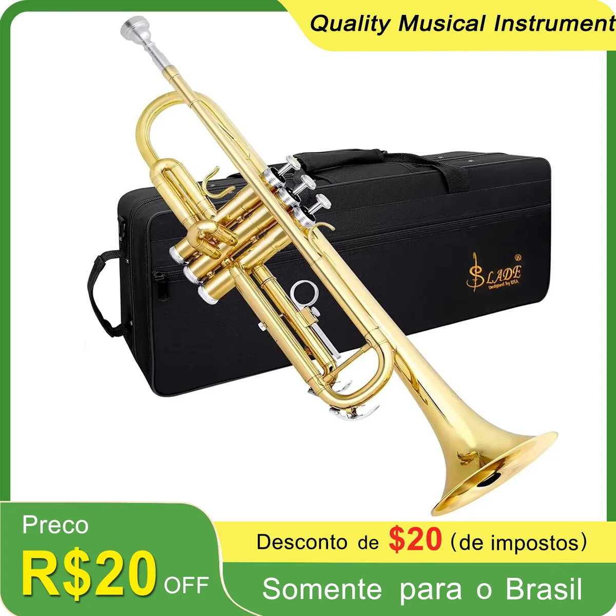 SLADE Bb Trumpet Brass Instrument Standard Brass Trumpet | eBay