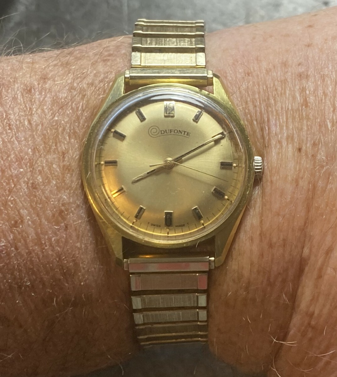 Swiss Made DUFONTE by LUCIEN PICARD 17-Jewels Giltron Watch