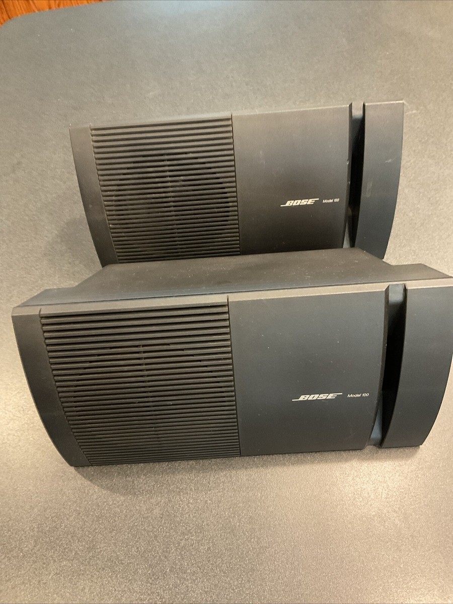 TESTED PAIR OF BOSE MODEL 100 SURROUND SOUND BOOK SHELF SPEAKERS