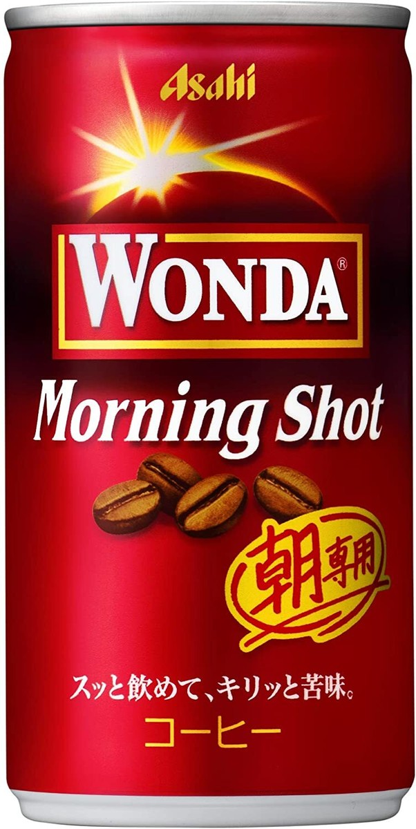 Beverage Coffee Can ASAHI WONDA MORNING SHOT Milk Sugar 185ml 6