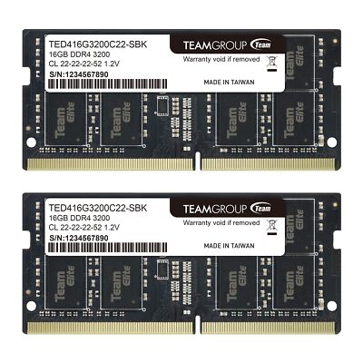 TEAMGROUP ELITE DDR4 32GB Kit (2 x 16GB) 3200MHz (2933MHz or