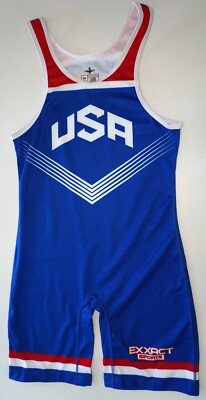 USA wrestling レスリング シングレット S MEN'S BLUE USA WRESTLING