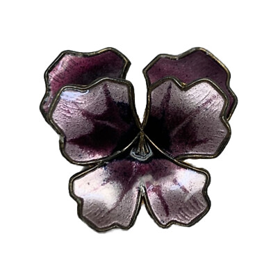 Y02 David Andersen 花型ブローチ 約4.5cm シルバー Y02 David