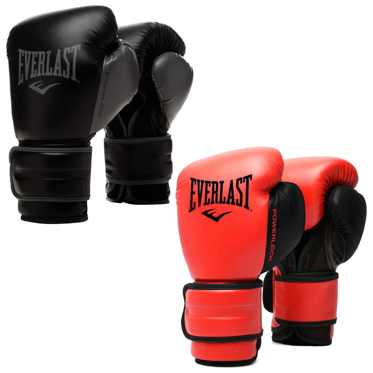 Everlast Powerlock 2R Hook and Loop Training Boxing Gloves | eBay