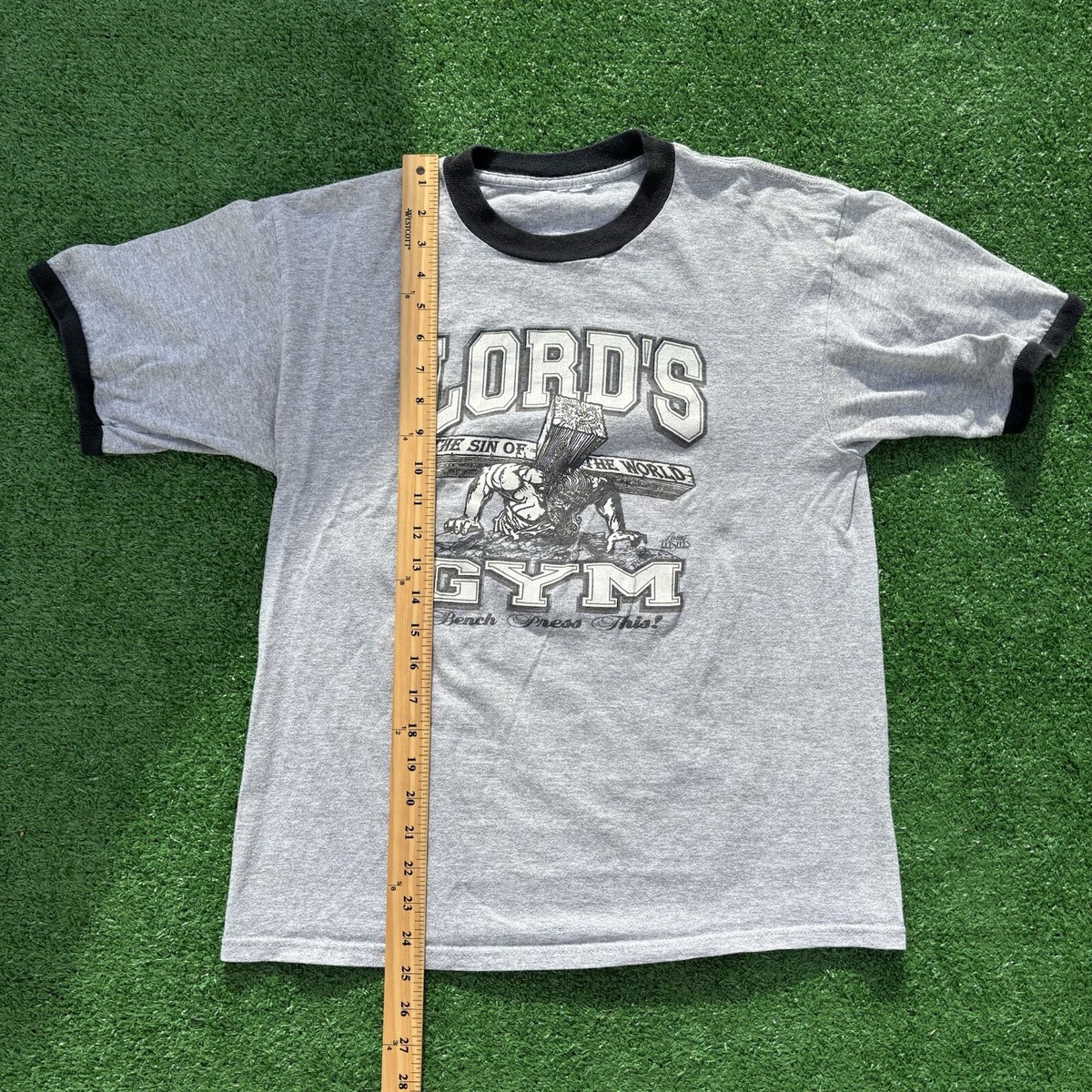 Vintage Lord's Gym Lords Gym Ringer Shirt Size Small/Medium Single