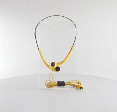 Vintage Sony MDR-W14 Headphones Only - Yellow Earbuds Sports