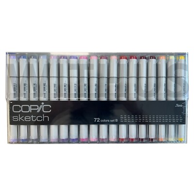 Copic Marker 72 Piece Sketch Set B (Twin Tipped) - Artist Markers