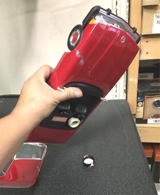 Vtg 1974 EMPTY Jim Beam Red Mercedes Decanter 450 SL Straight