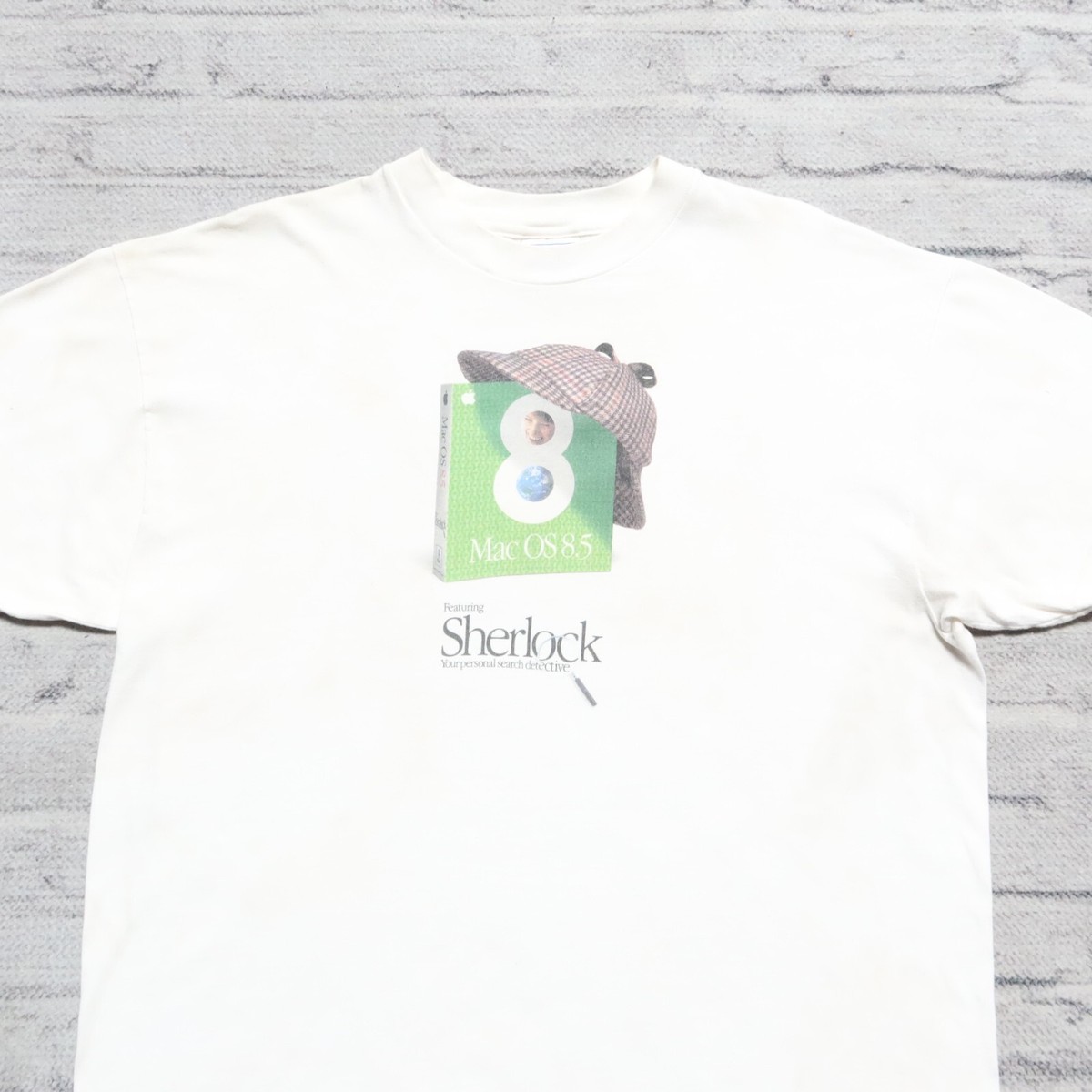 Vintage Apple Computer Mac OS 8.5 Sherlock Promo Shirt Size XL 90s