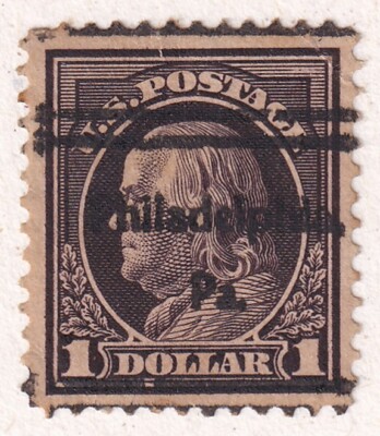 1912 UNITED STATES 1 DOLLAR 1$ BENJAMIN FRANKLIN PERF.: 12 CLASSIC