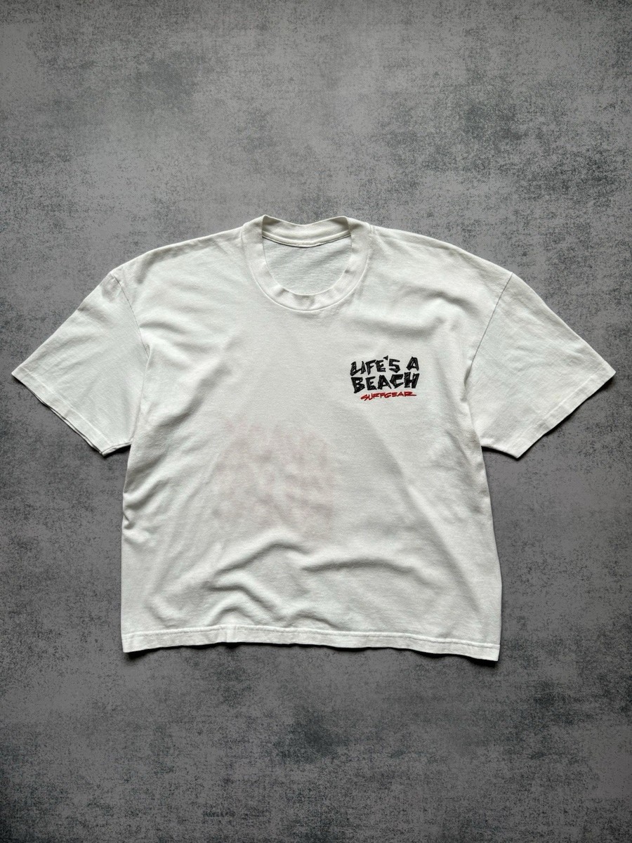 RARE VINTAGE 80s LIFE'S A BEACH SURFGEAR CRACK KILLS T-SHIRT MENS