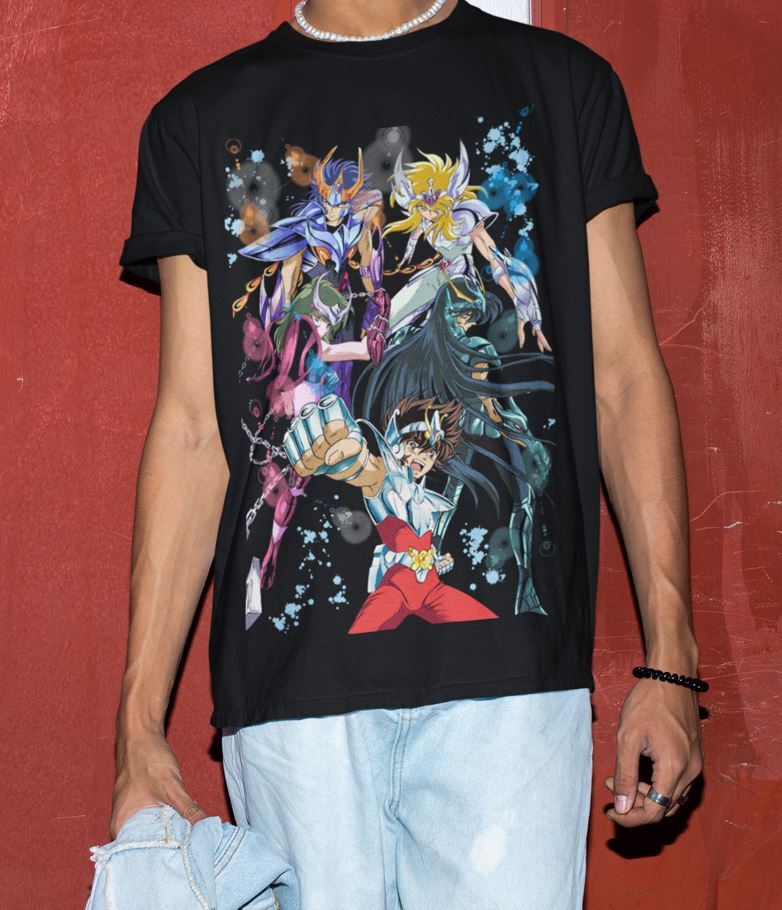 Saint Seiya T-shirt knights Of the Zodiac Hyoga Ikki Anime Shun