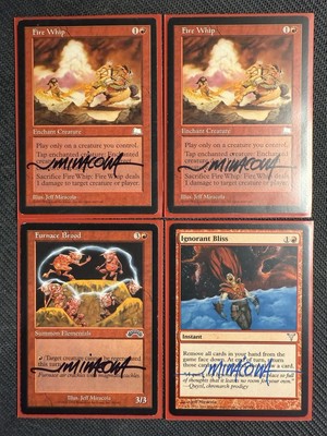 4 x MTG Cards Signed by Artist Jeff Miracola | Weatherlight