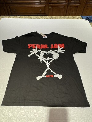 Vintage 90's Pearl Jam Alive T Shirt Ten Album Stick Man 1990's