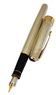 Parker Sonnet France A Fougere 925 Sterling Silver Fountain Pen