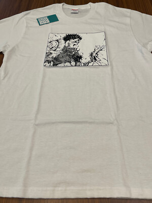 2017 FW17 SUPREME AKIRA ARM TEE SHIRT ANIME BOX LOGO WHITE BLACK