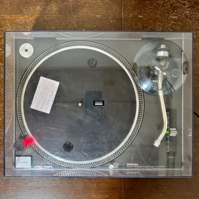 Technics SL-1200MK3 Black with Dust Cover and Hinges Tested