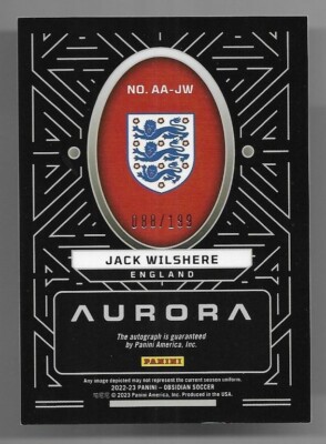 22-23 PANINI WILSHERE ウィルシャー 直筆サイン 世界8枚 22-23 PANINI