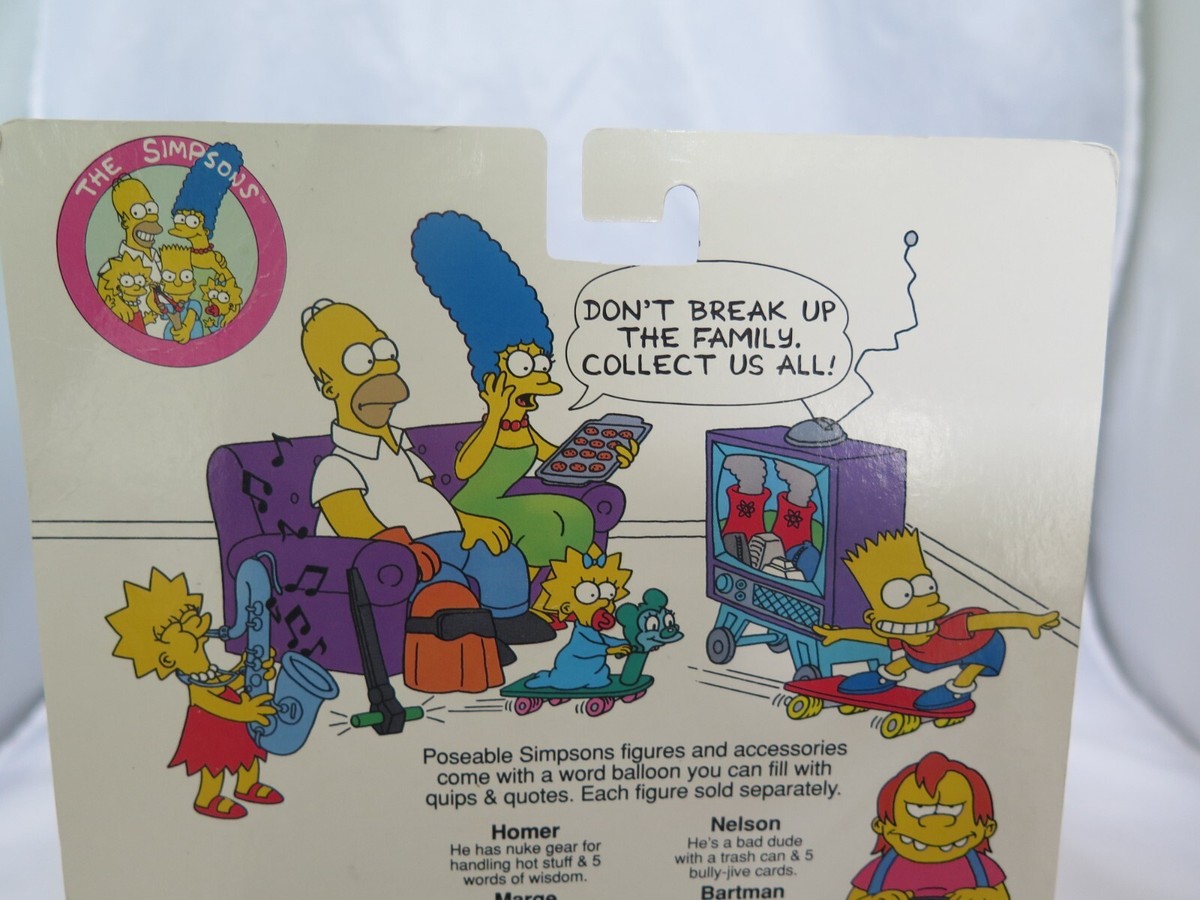 Mattel 1990 The Simpsons Nelson w/5 Wisecracks Figurine - New in