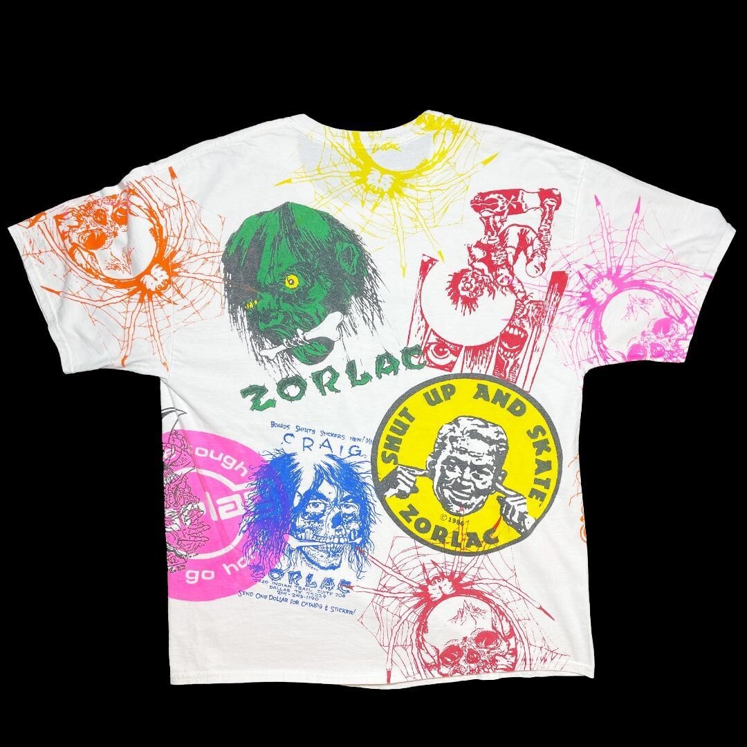 unknownOLD SKATE ZORLAC Multi-Print Bootleg T-Shirt Size XL