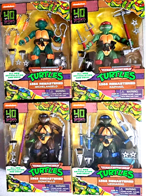 TMNT 1988 Remastered Playmates Set Of 4 Ninja Turtles 2024 40th