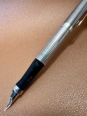 Vintage PARKER 75 Sterling Silver Fountain Pen Fine Nib USA Cisele