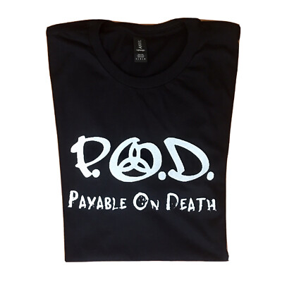 P.O.D. Payable On Death T-Shirt 100% Lightweight Cotton NEW Mens
