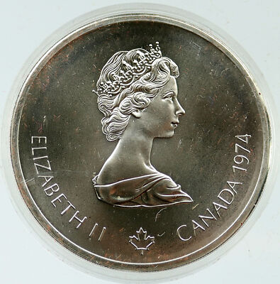 1974 CANADA Queen Elizabeth II Olympics Montreal BU Silver $10