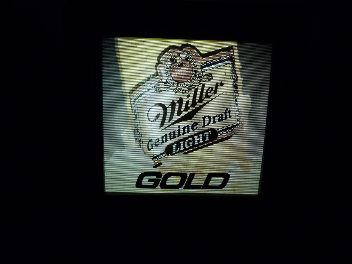 Vintage 1991 Miller Genuine Draft Beer MGD Lighted Motion Screen