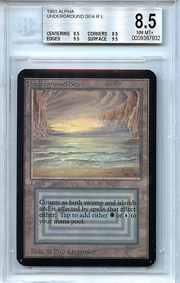 MTG Alpha Underground Sea Dual Land BGS 8.5 NM-MT+ Card Magic