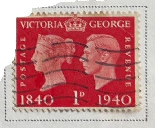 オーストラリア キングジョージ6世使用済切手2.5Dウ”ィンテージレッド