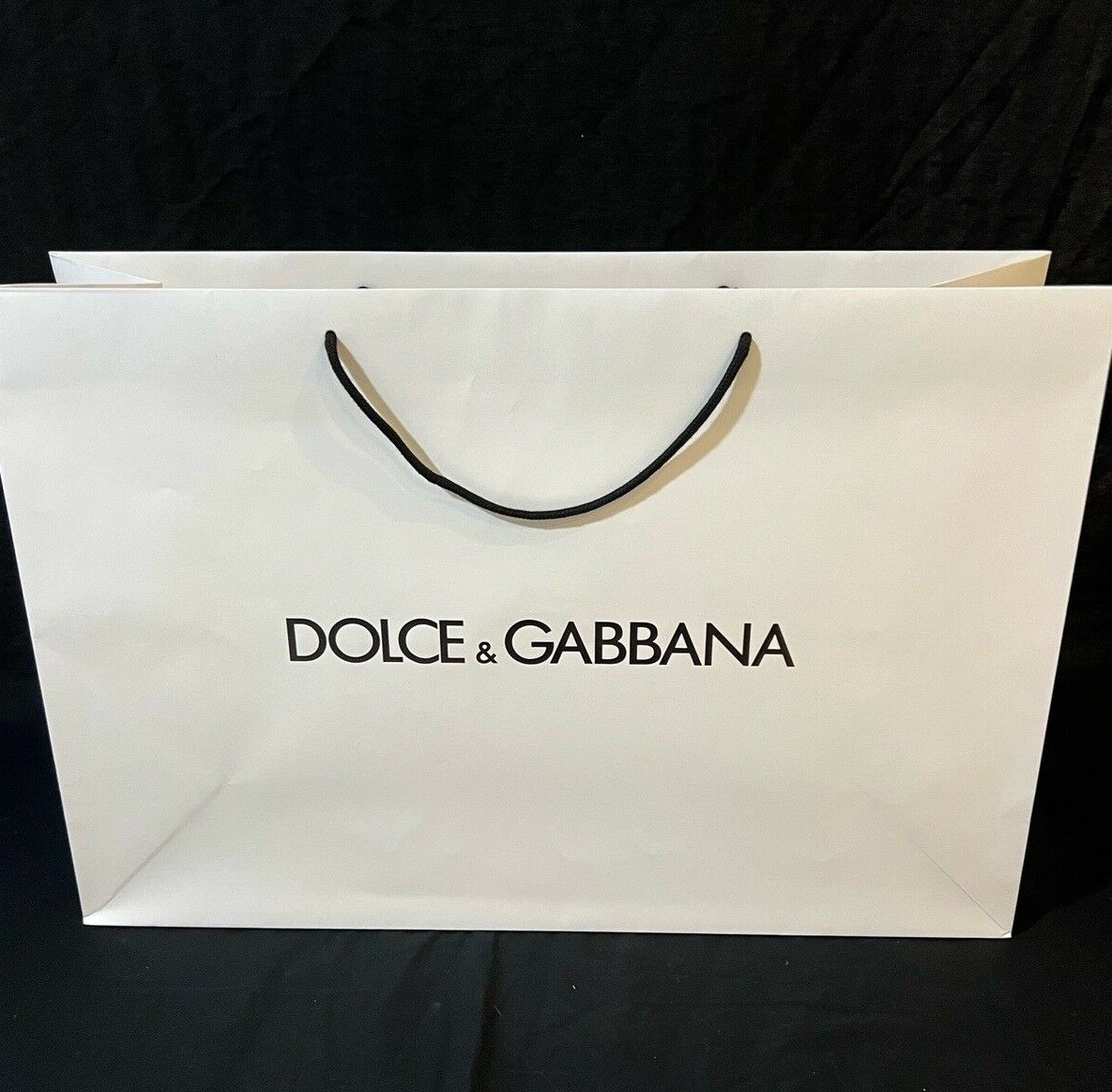 Dolce Gabbana Reusable Paper Shopping Bag Gift Rope Handle 15.5
