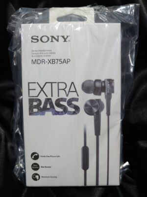 Sony MDR-XB75AP B Earphones Heavy Bass Model In-ear Type Black | eBay