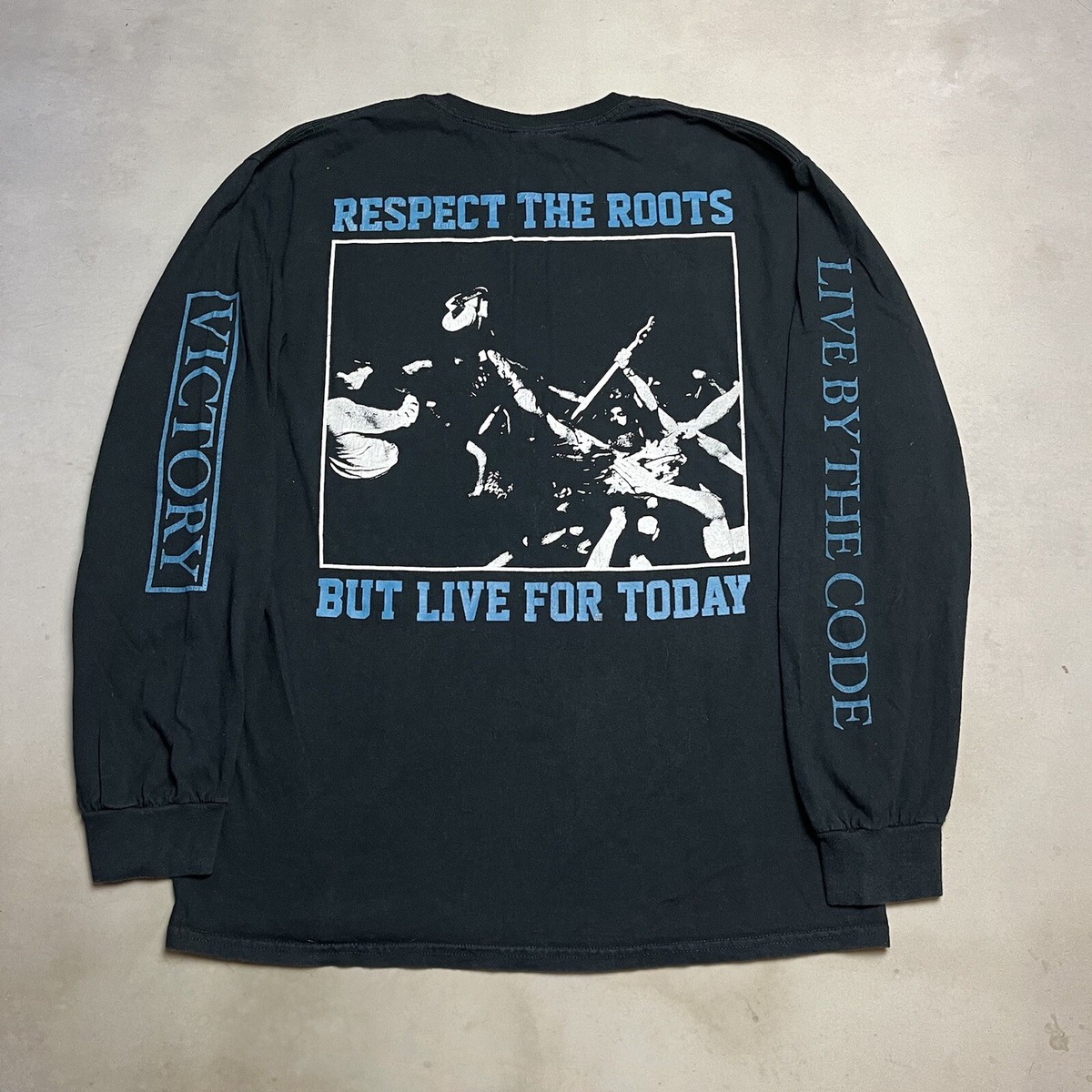 Terror Hardcore Victory Live by the Code Longsleeve T-Shirt Large