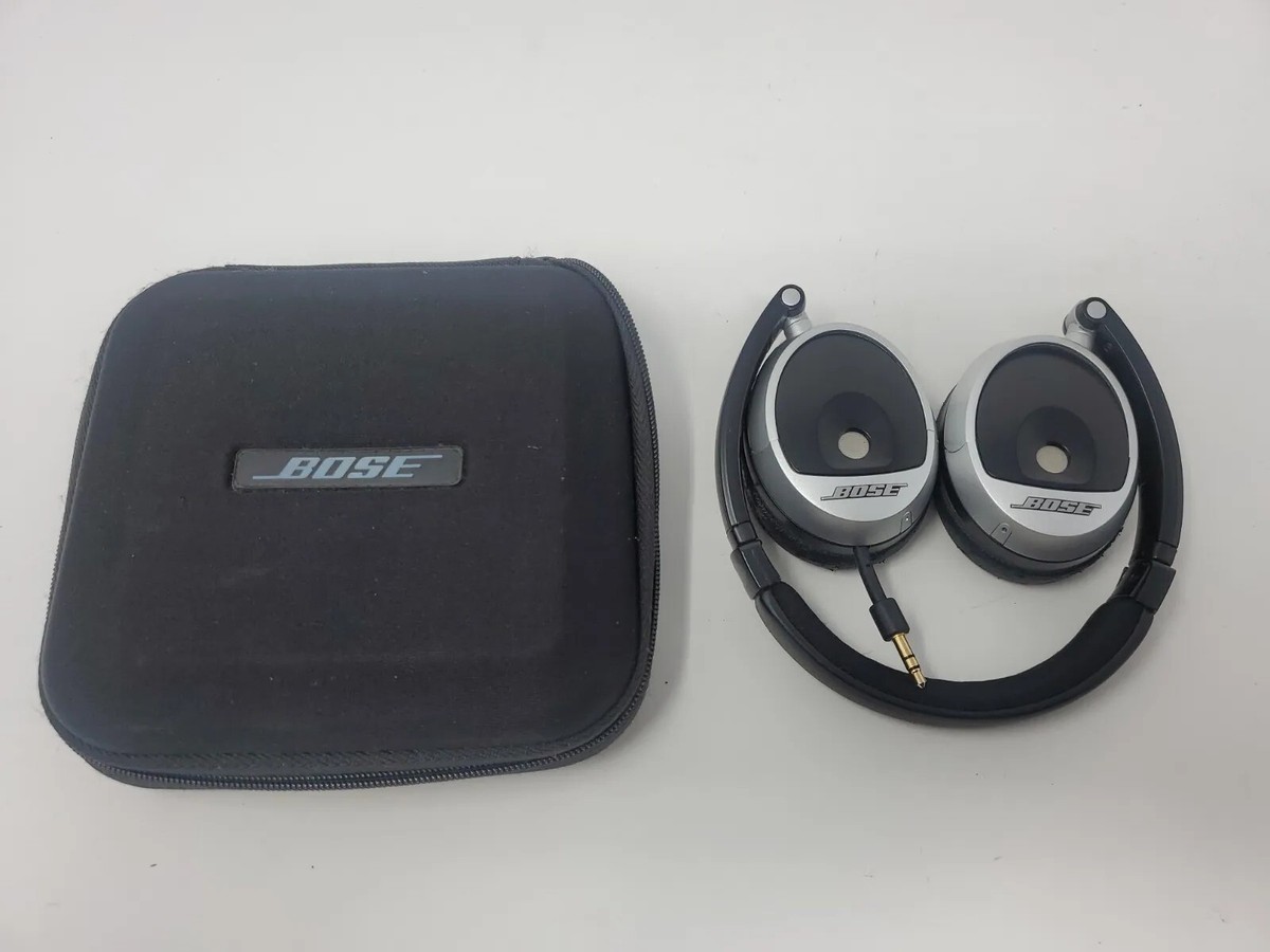 Bose TriPort OE Audio On-Ear Headphones Wired WORKS w/ Black Zip