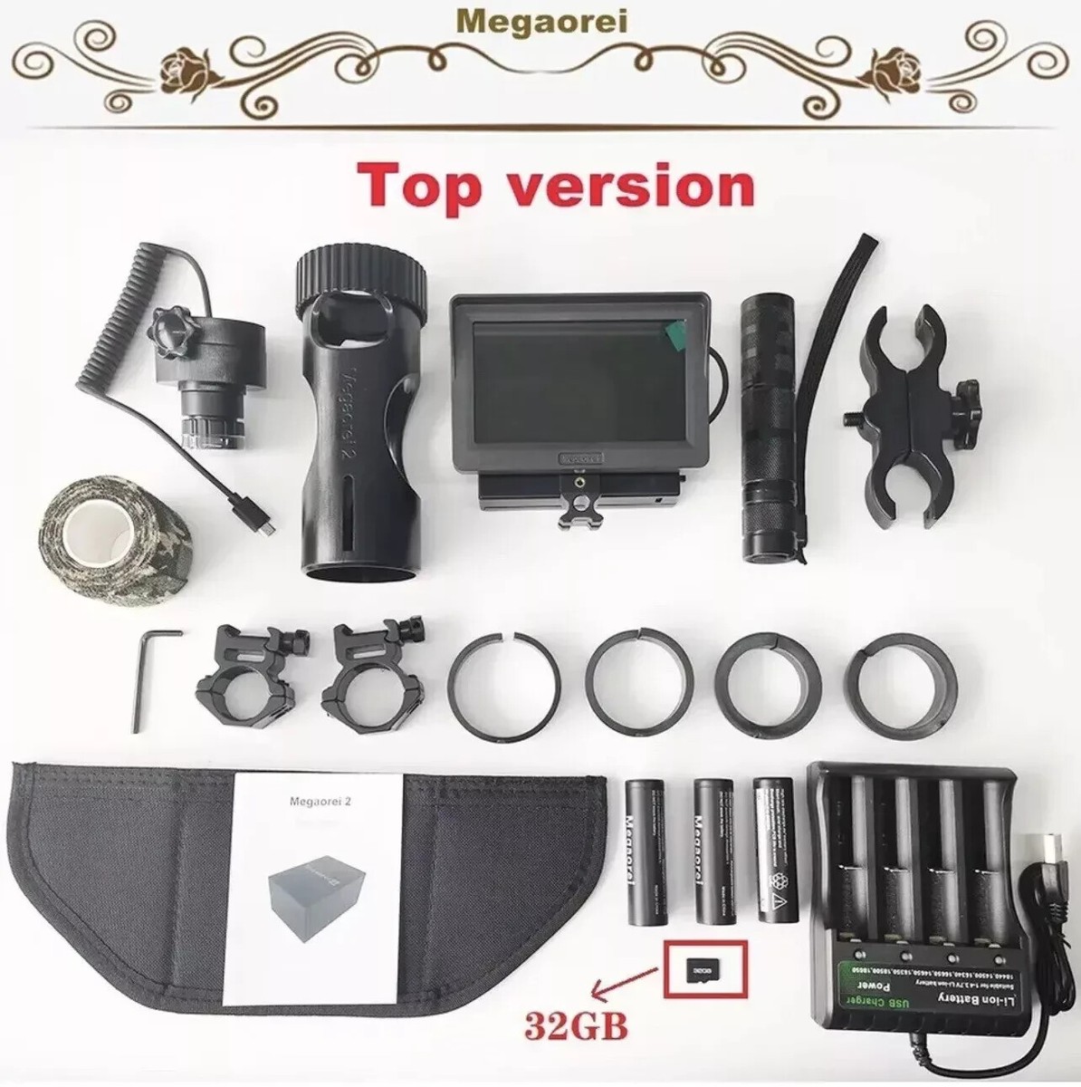 Night Vision M-PRO2 Infrared Rifle Scope 850nm IR HD Camera DVR