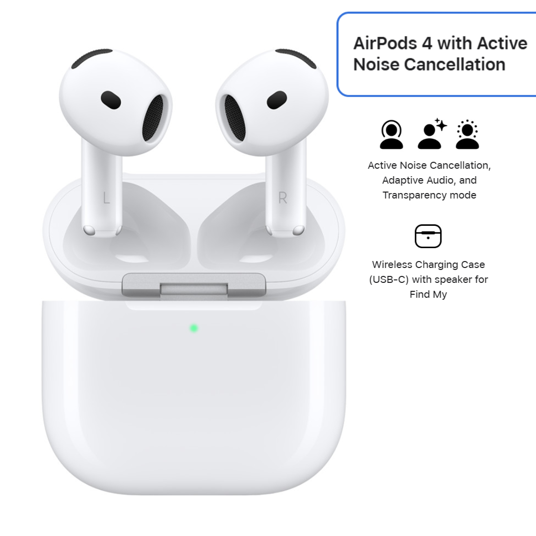 New 2024 Apple - AirPods 4 with Active Noise Cancellation MXP93LL