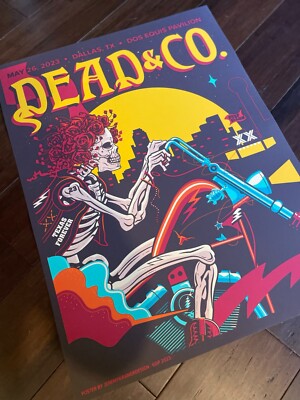 Dead and Company VIP Poster 5/26/2023 Dallas TX Signed & Numbered