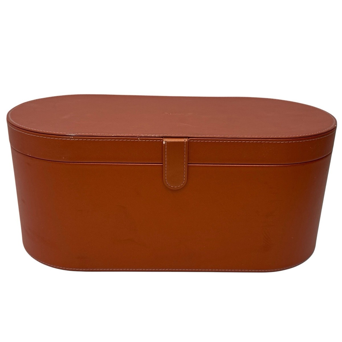 DYSON Airwrap Styler Leather Large Storage Hard Box Cognac Brown