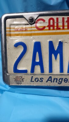 Vintage California License Plate metal with los Angeles 1984