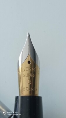 Rare Stylo Plume en Or 18K Solid Gold Nib Super 6 Waterman Man 33